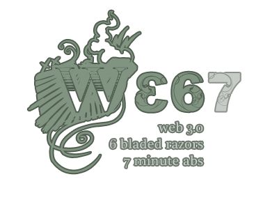 The very first logo for this blog: Web 3.0 6 Bladed Razors and 7 Minute Abs