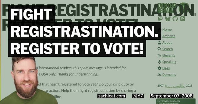 Fight Registrastination. Register to vote!