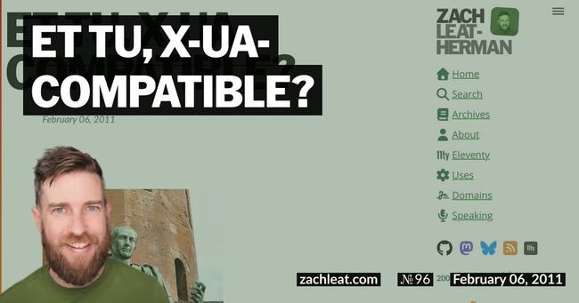 Et tu, X-UA-Compatible?