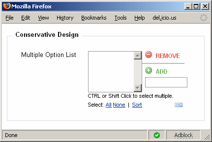Multiple Option List Real Example