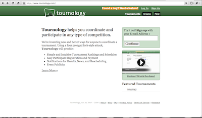 Screenshot of tournology.com