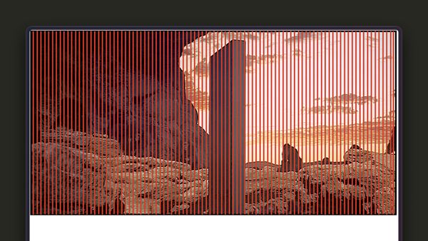 The comparison image sliced into pieces