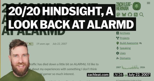 20/20 Hindsight, a Look Back at ALARMd