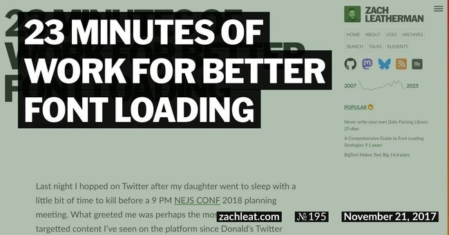 23 Minutes of Work for Better Font Loading