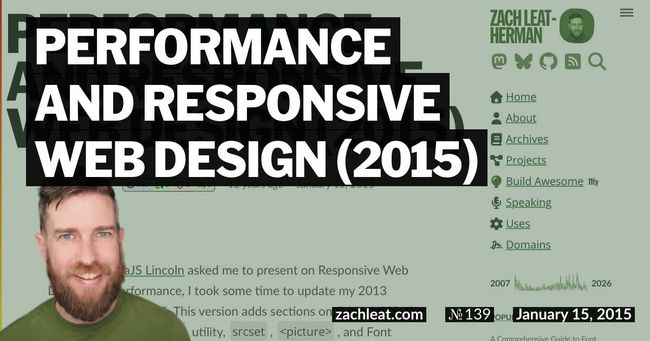 Performance and Responsive Web Design (2015)