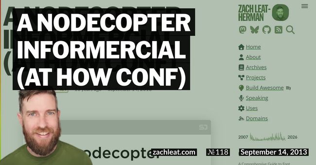 A Nodecopter Informercial (at HOW Conf)