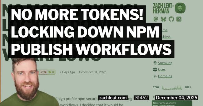 No more tokens! Locking down npm Publish Workflows