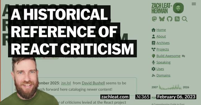 A Historical Reference of React Criticism