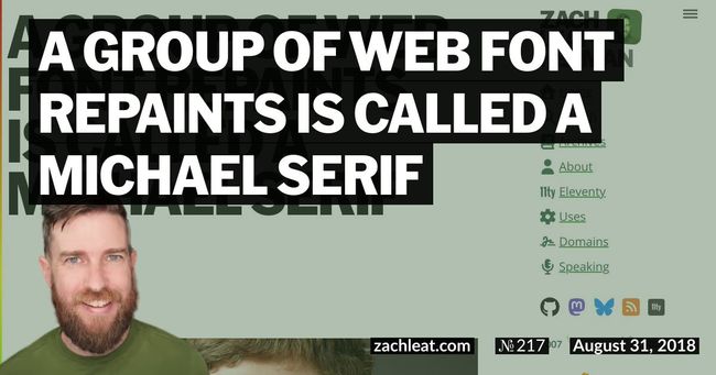 A Group of Web Font Repaints is called a Michael Serif