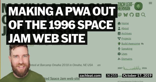 Making a PWA out of the 1996 Space Jam Web Site