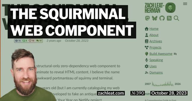 The Squirminal Web Component