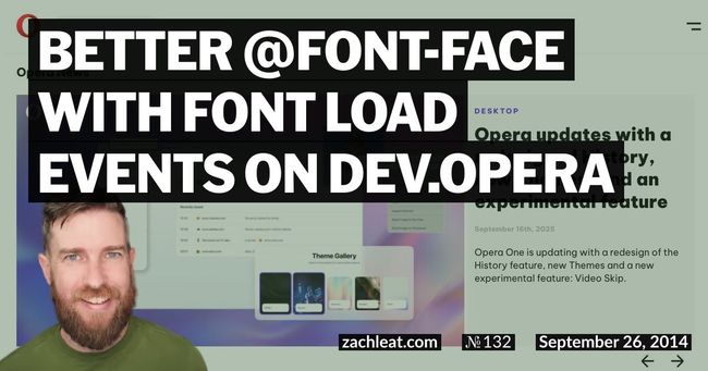 Better @font-face with Font Load Events on Dev.Opera