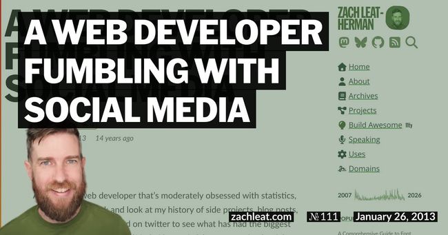 A Web Developer Fumbling with Social Media