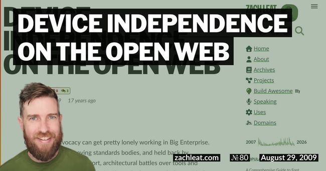 Device Independence on the Open Web
