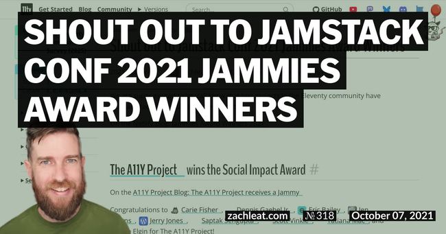 Shout out to Jamstack Conf 2021 Jammies Award Winners