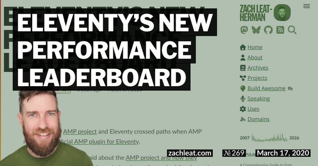 Eleventy’s New Performance Leaderboard
