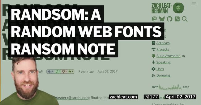 Randsom: A Random Web Fonts Ransom Note