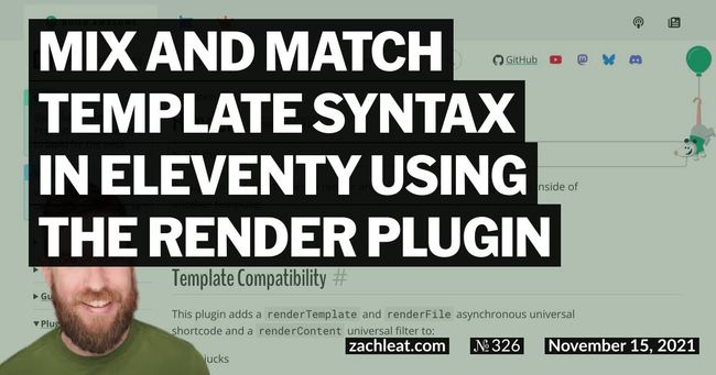 Mix and Match Template Syntax in Eleventy using the Render Plugin
