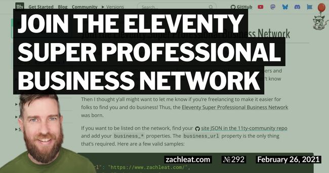 Join the Eleventy Super Professional Business Network