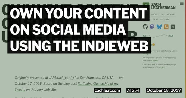 Own Your Content on Social Media Using the IndieWeb