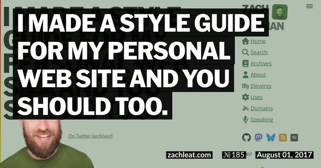 I made a style guide for my personal web site and you should too.