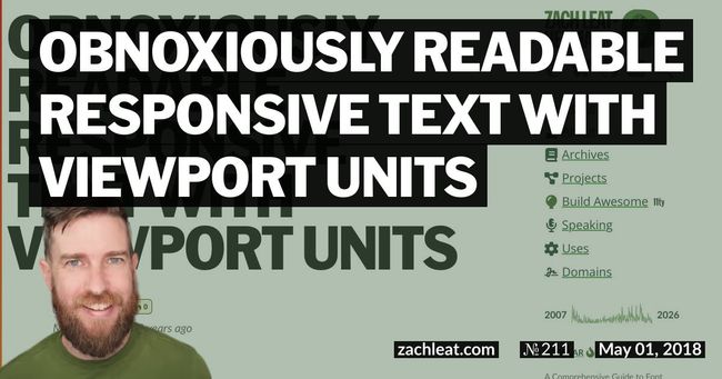 Obnoxiously Readable Responsive Text with Viewport Units