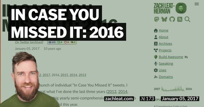 In Case You Missed It: 2016