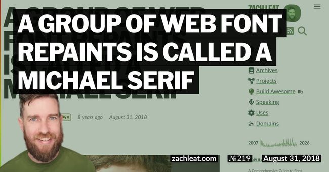 A Group of Web Font Repaints is called a Michael Serif