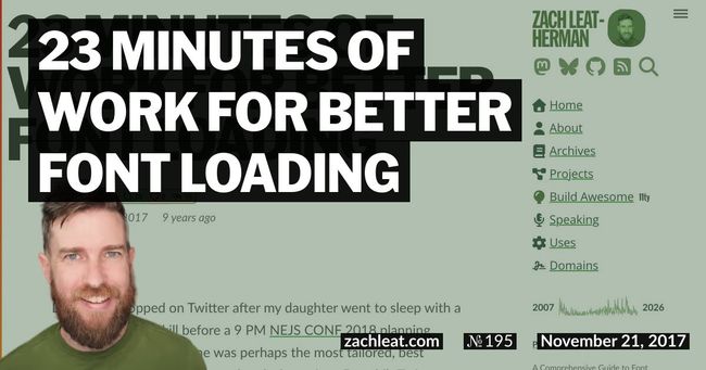 23 Minutes of Work for Better Font Loading