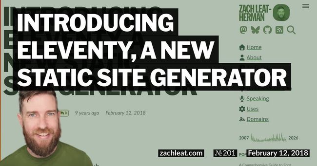 Introducing Eleventy, a new Static Site Generator