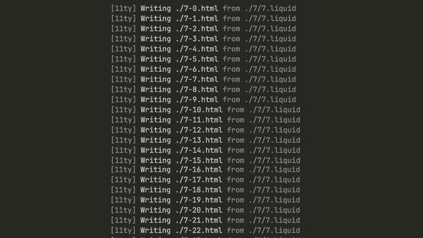 Eleventy writing out 7-1.html through 7-N.html