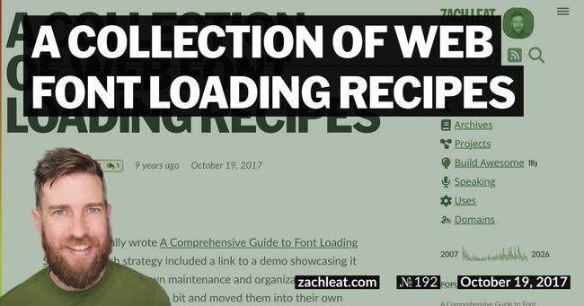 A Collection of Web Font Loading Recipes