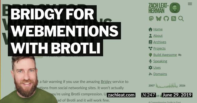 Bridgy for Webmentions with Brotli