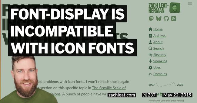 font-display is Incompatible with Icon Fonts