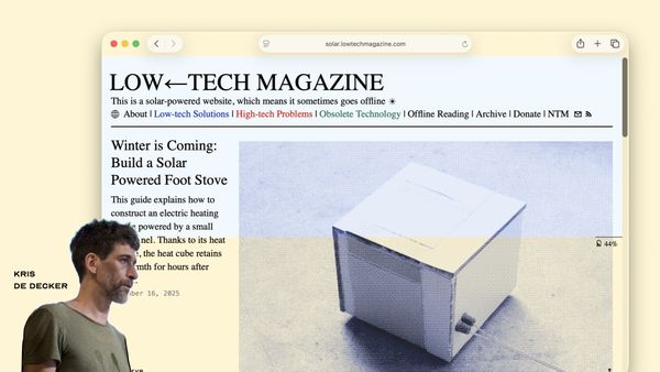 Low←Tech Magazine and Kris De Decker