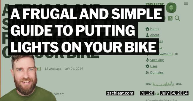 A Frugal and Simple Guide to Putting Lights on your Bike