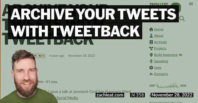 Archive your Tweets with Tweetback