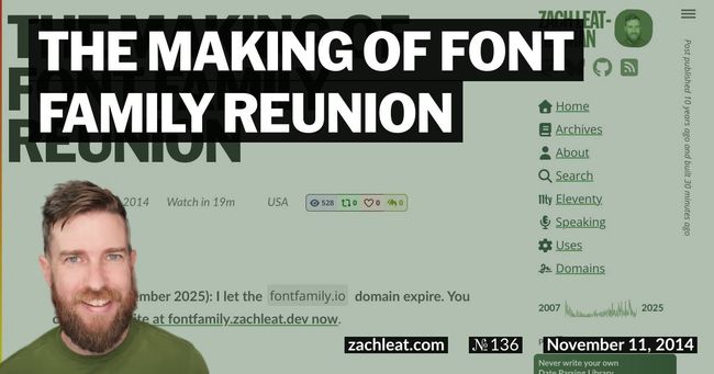 The Making of Font Family Reunion