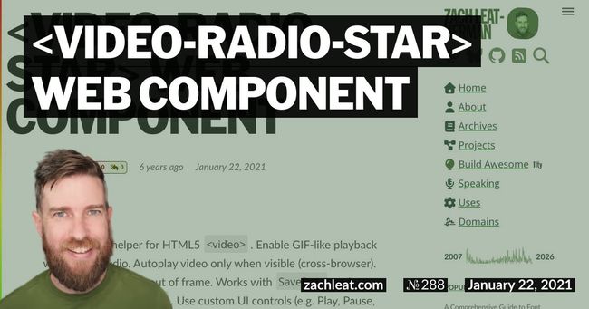 video-radio-star Web Component
