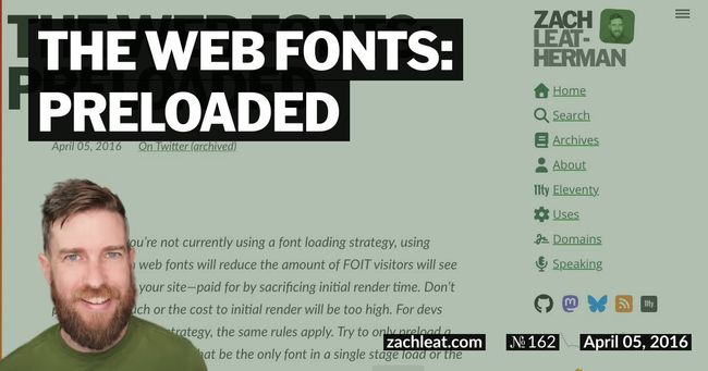 The Web Fonts: Preloaded