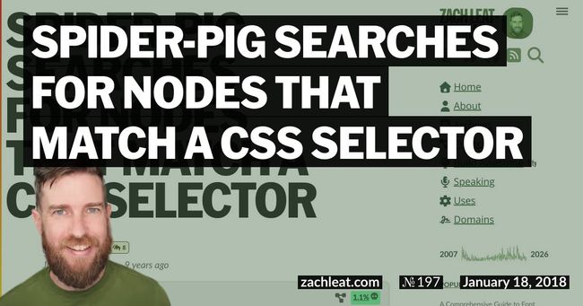 spider-pig Searches for Nodes that match a CSS Selector