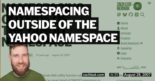 Namespacing outside of the YAHOO Namespace