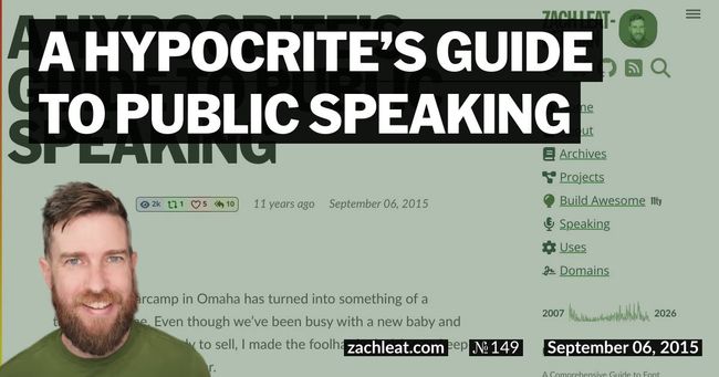 A Hypocrite’s Guide to Public Speaking
