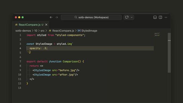 ReactCompare.js rewritten with styled-components