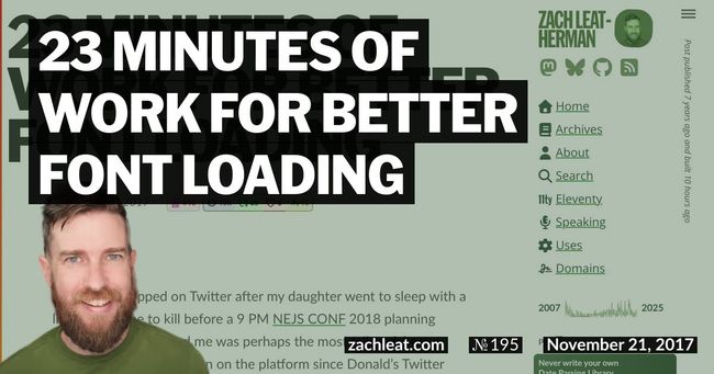 23 Minutes of Work for Better Font Loading