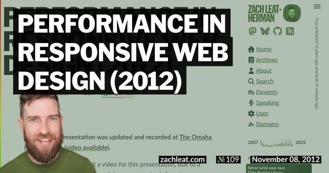 Performance in Responsive Web Design (2012)