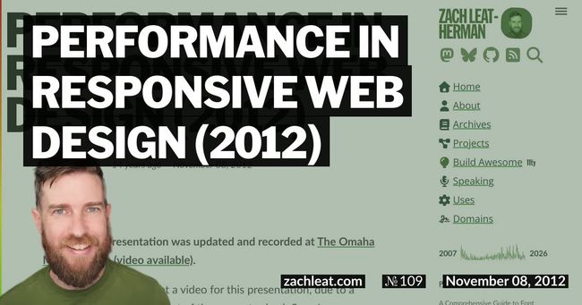 Performance in Responsive Web Design (2012)