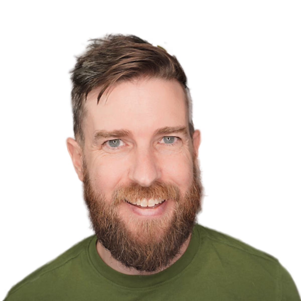 Photo of Zach Leatherman’s bearded face.