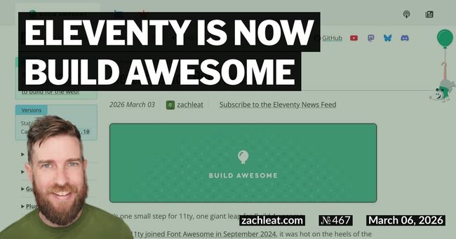 Eleventy is now Build Awesome