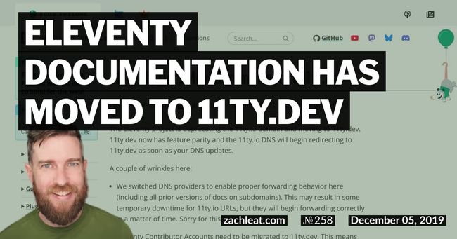 Eleventy Documentation has moved to 11ty.dev